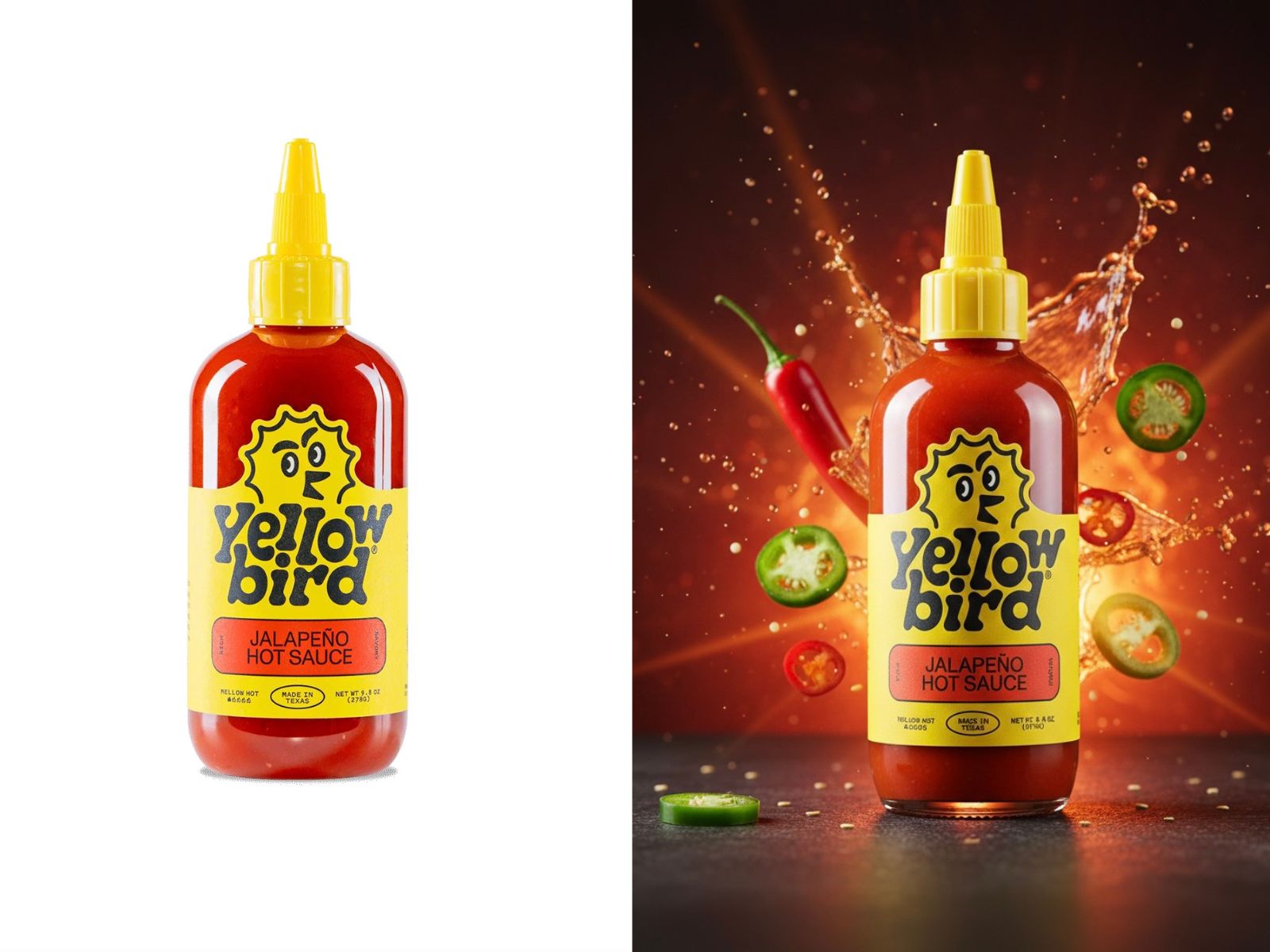 Product photo before and after editing