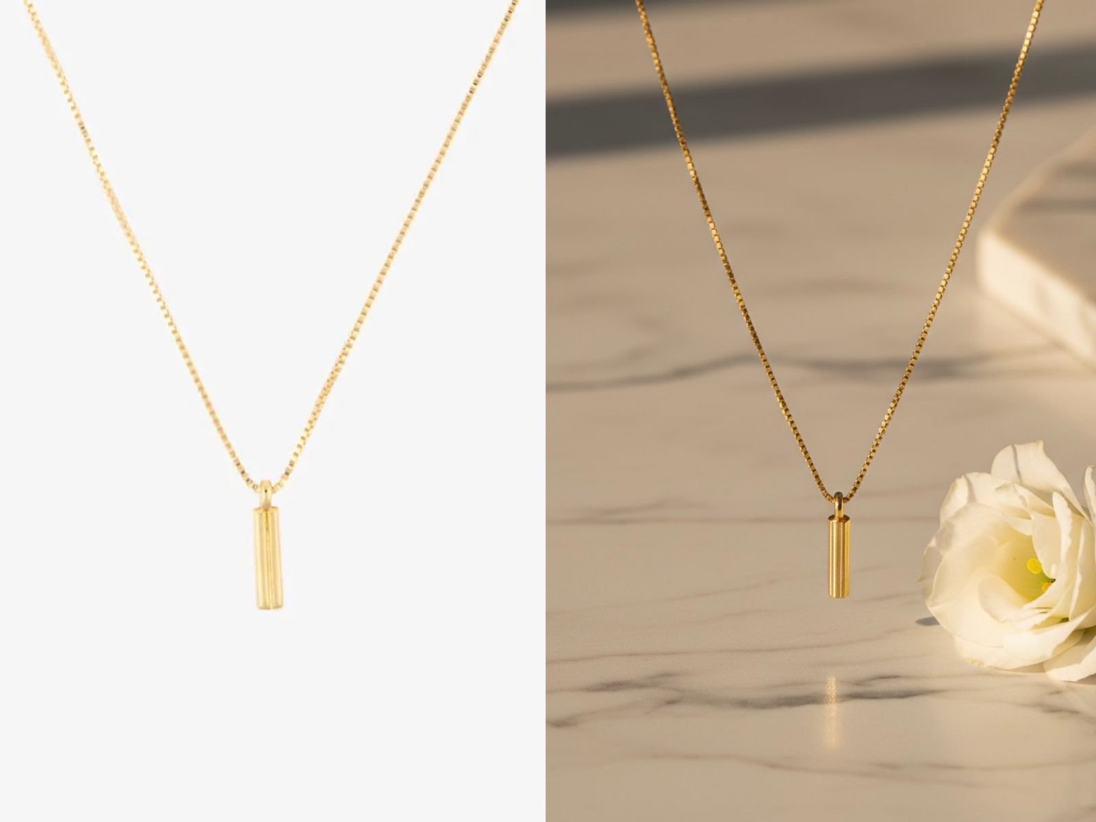 Product photo before and after editing